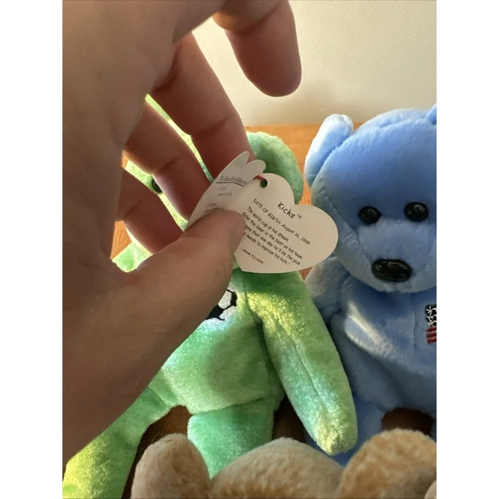 Vtg Beanie Babies Ty: Valentina, 1999, Soccer, Princess Di, With Tags 7 Total